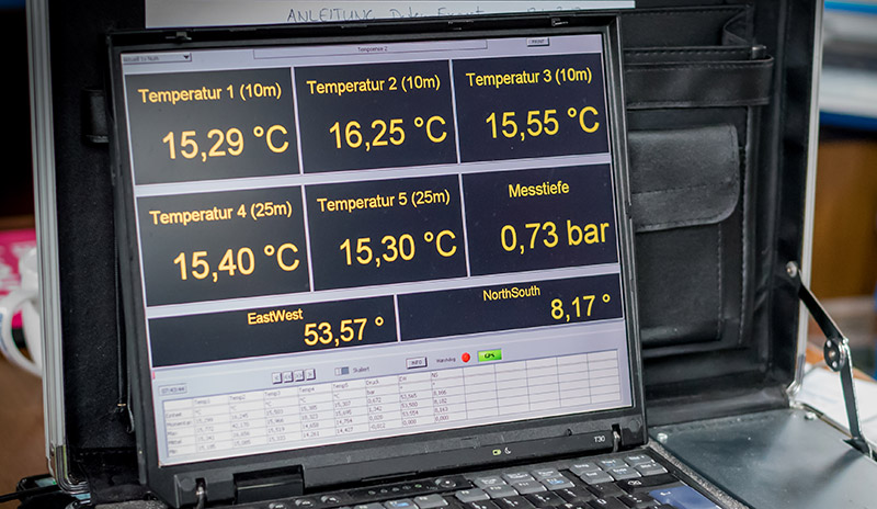 Messkoffer für die Erfassung von Wassertemperaturen auf verschiedenen Horizonten während schiffsgestützter Profilfahrten