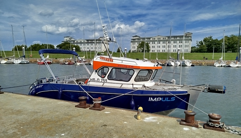 Ausgerüstetes IMP-eigenes Arbeitsboot IMPULS Ausgerüstetes IMP-eigenes Arbeitsboot IMPULS