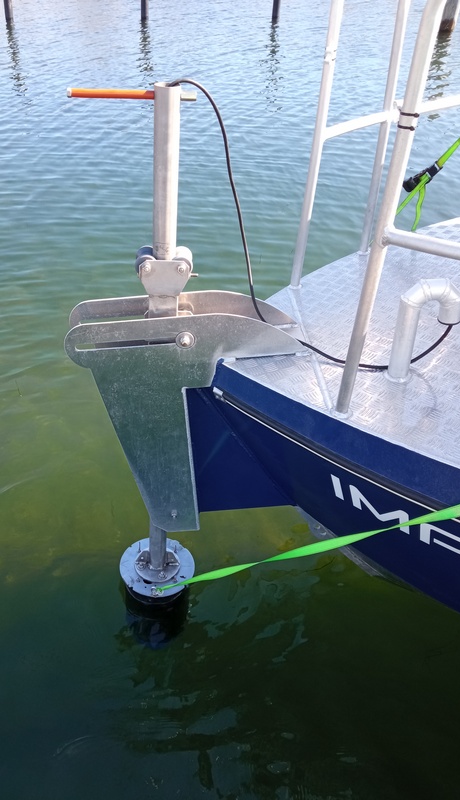 Strömungsmessgerät in Messposition Strömungsmessgerät in Messposition