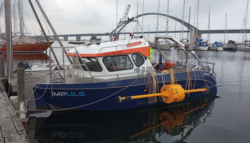 Vorbereitete Geräteauslegung mit IMP-eigenem Arbeitsboot IMPULS Vorbereitete Geräteauslegung mit IMP-eigenem Arbeitsboot IMPULS